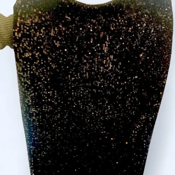 Black sequin wide leg pants with a touch of glamour Cable & Gauge 2X NWT - Picture 3 of 4